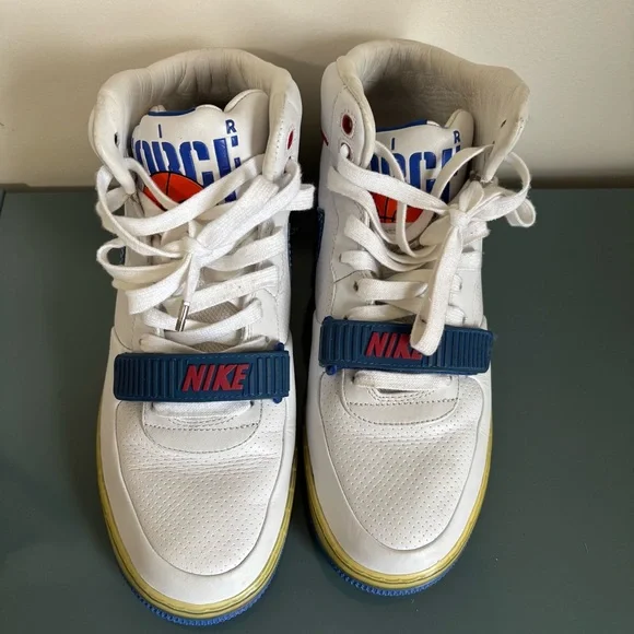 Nike Air Force 1 Mid Supreme Max Air CB Barkley•Size 9•White Blue Red•Rare• - Picture 3 of 16